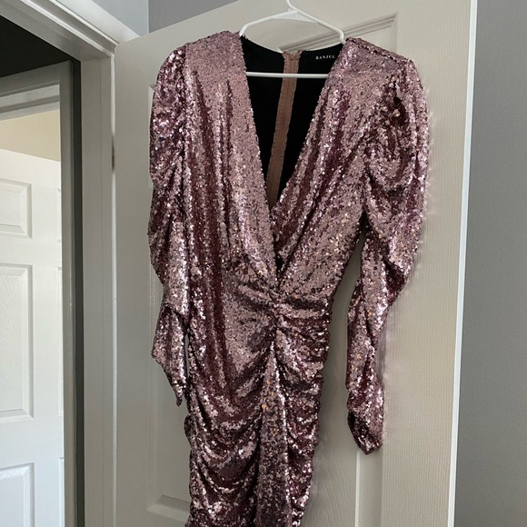 Dresses & Skirts - Pink glittery fitted dress size Large 10-12